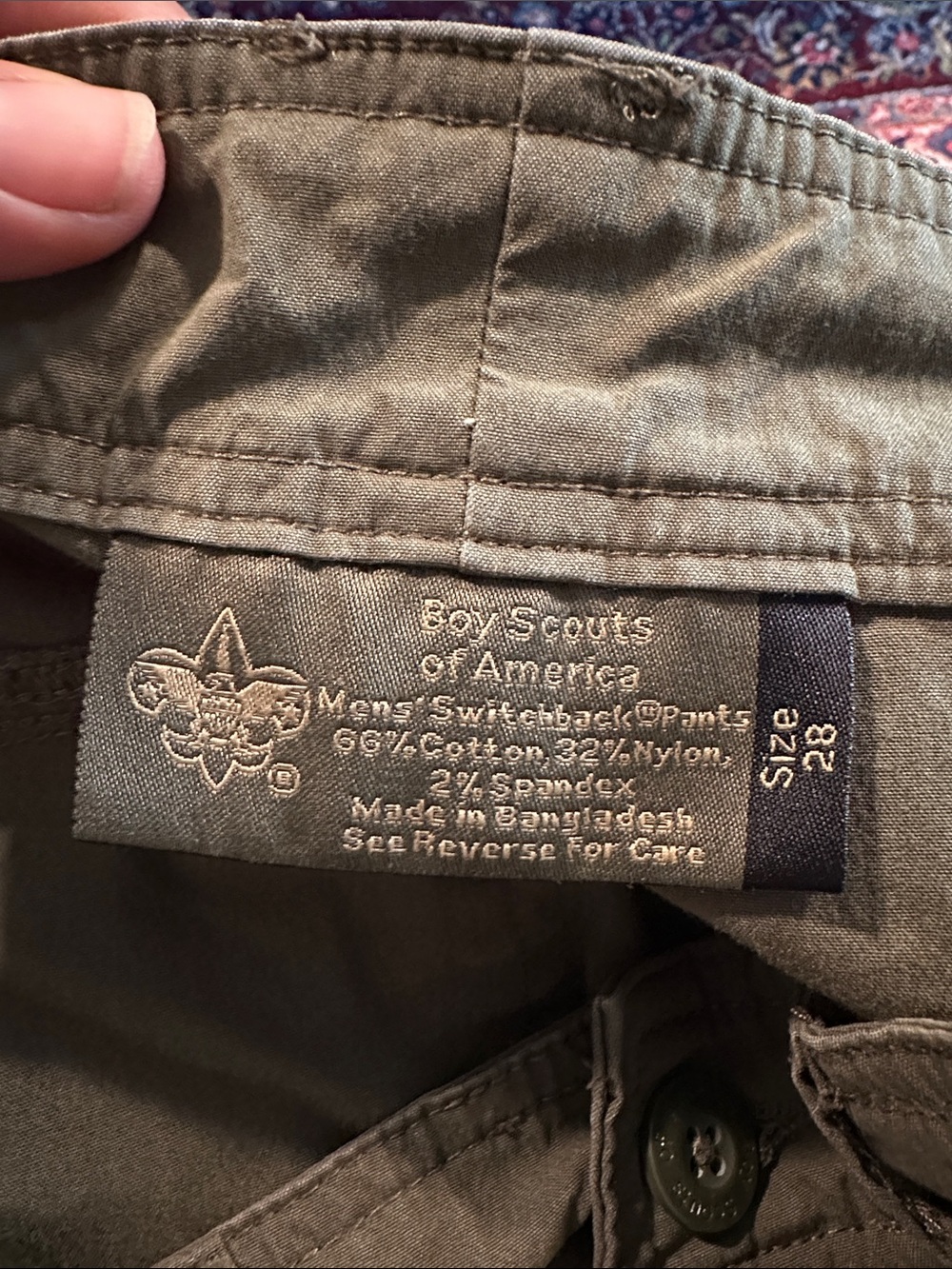 Scouts BSA Switchback Uniform Pant men’s pant size 28 (56) - Picture 7 of 9